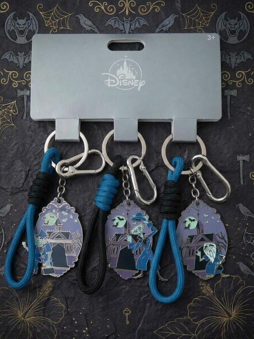 Disney Haunted Mansion Key bag Charm Set – 3-Pack hitchhiking ghosts